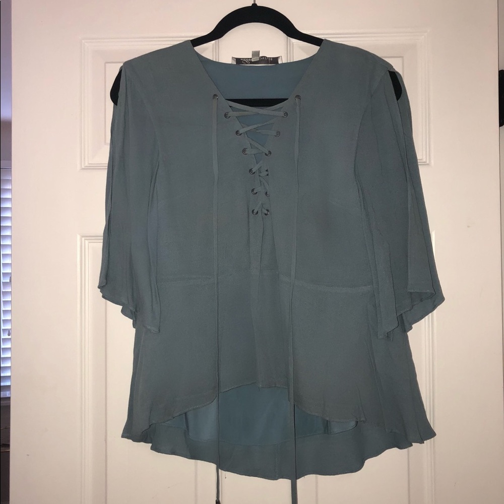 Lovers + Friends lace up top